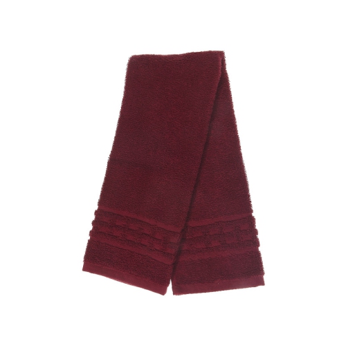 MAISON CONCEPTS  Basketweave Hand Towel (16 X 27) (Burgundy) - Set Of 6