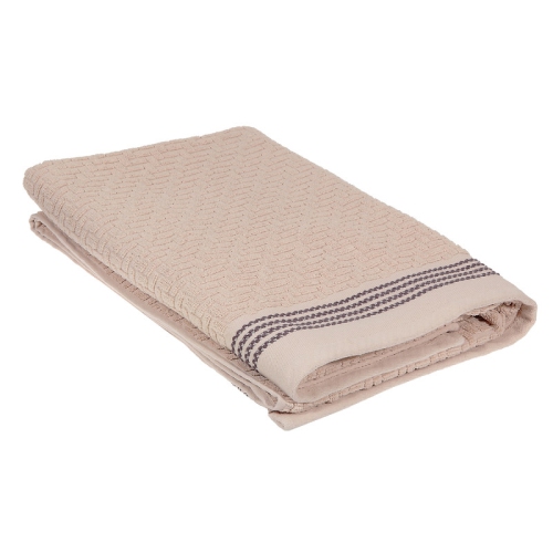MAISON CONCEPTS  Luxury Stitch Bath Towel (30 X 60) (Taupe) - Set Of 2