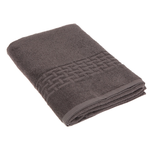 MAISON CONCEPTS  Basketweave Bath Towel (27 X 50) (Charcoal Gray) - Set Of 2