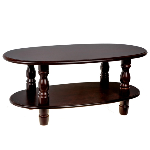 Wooden Low Rise Oval Coffee Table