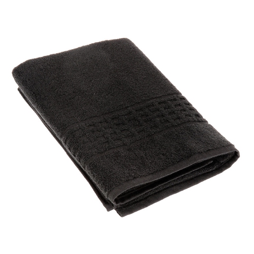 Basketweave Bath Towel (Black) - Set of 2