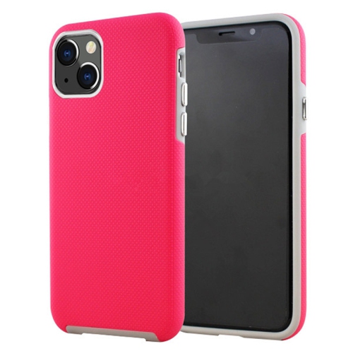 【CSmart】 Slim Fitted Hybrid Hard PC Shell Shockproof Scratch Resistant Case Cover for iPhone 13 Mini, Hot Pink