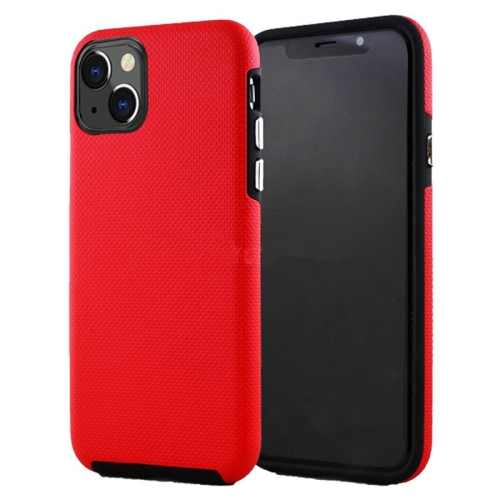 【CSmart】 Slim Fitted Hybrid Hard PC Shell Shockproof Scratch Resistant Case Cover for iPhone 13 Mini, Red