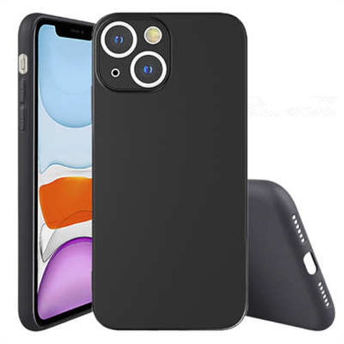 【CSmart】 Coque arrière ultra fine et souple en TPU Silicone Jelly Bumper pour iPhone 13 Mini, Noir