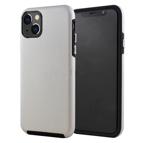 【CSmart】 Slim Fitted Hybrid Hard PC Shell Shockproof Scratch Resistant Case Cover for iPhone 13 Mini, Silver