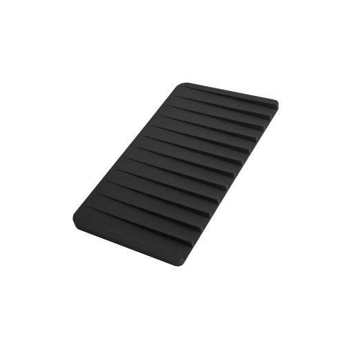STYLISH  Silicone Drying Mat And Trivet In Black