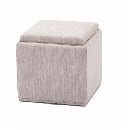 Chase Fabric Ottoman With Flip Tray Lid