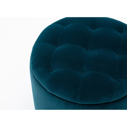 Denver Round Fabric Storage Ottoman