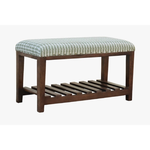 MAISON CONCEPTS  Wood Bench With Shelf (Winston)