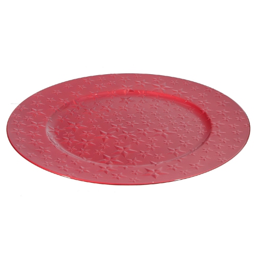 MAISON CONCEPTS  Charger Plate (Stars) (Red) (13") - Set Of 6