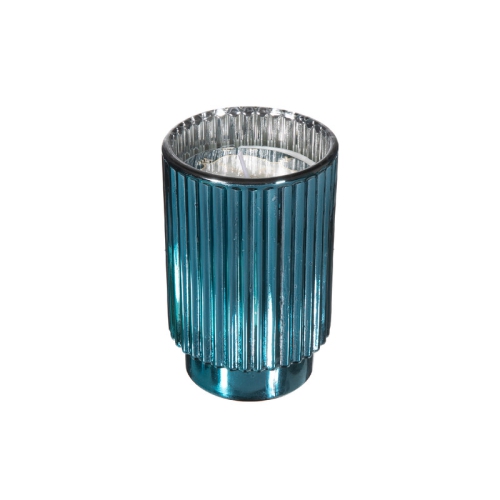 11.3 Oz Ribbed Electroplated Scented Candle - Set of 2