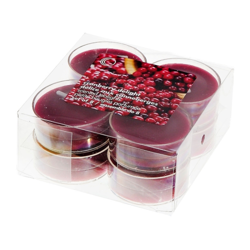 MAISON CONCEPTS  8 Pack Scented Tealights (Cranberry Delight) - Set Of 2