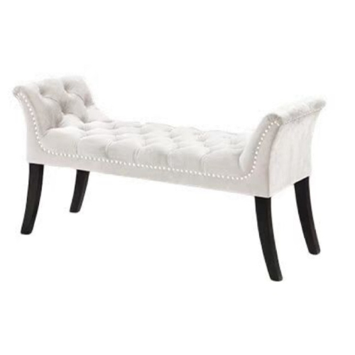Imperial Tufted Bench With Armrest