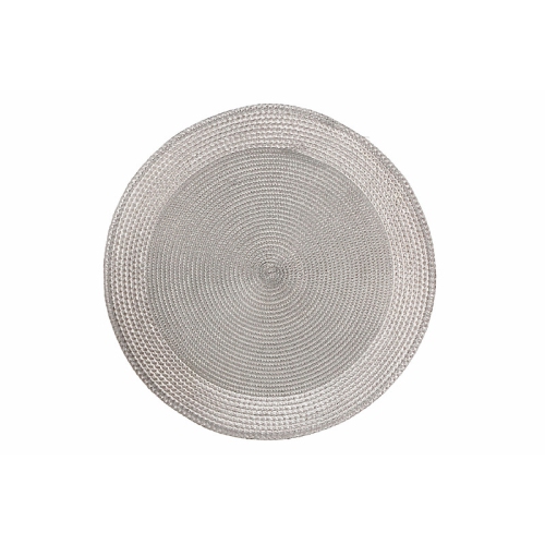 Vinyl Round Placemat With Border - Set of 12