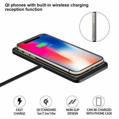 15W Fast Wireless Charger Charging Pad with Fast Charging Speed 360° Charging