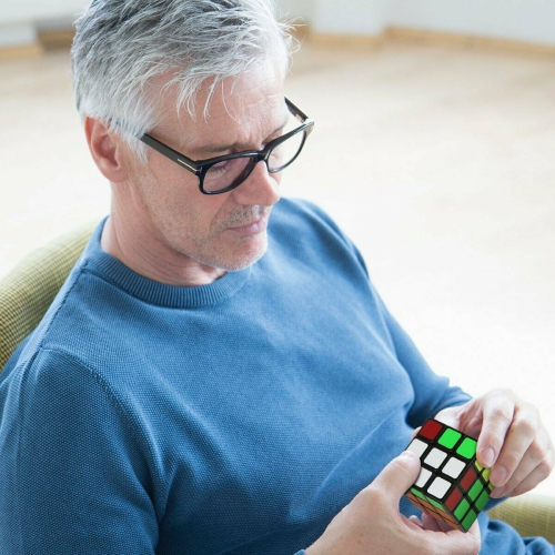 3x3x3 Magic Cube Brain Game Teaser Puzzle Cube Smooth Turning Sticker Black CA