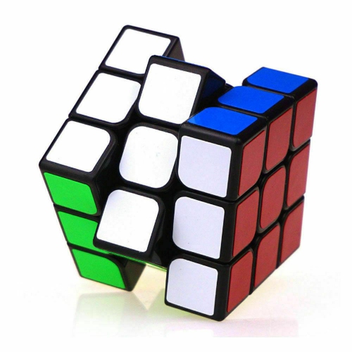 3x3x3 Magic Cube Brain Game Teaser Puzzle Cube Smooth Turning Sticker Black CA