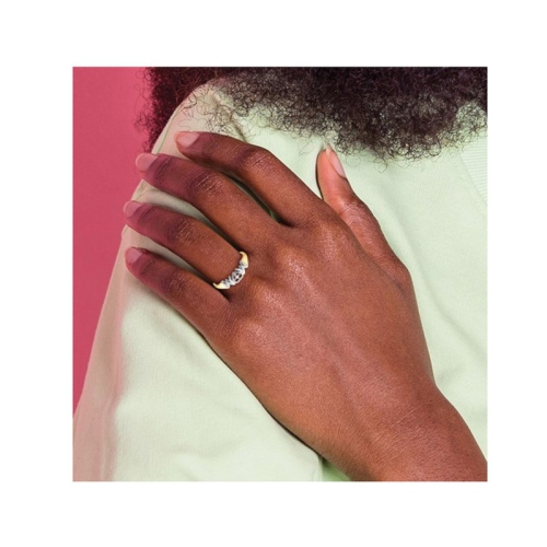 14K Yellow Gold Polished MOM Ring with Diamond Accent