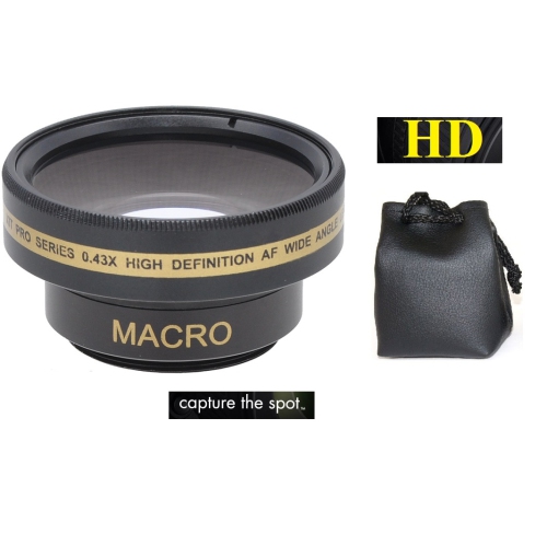 HD WIDE ANGLE WITH MACRO LENS FOR SONY DCR-SR68 DCR-SR88