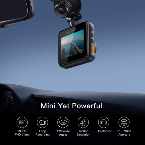 NEW 2026 Dash Cam Apeman dashcam 1080P Full HD Mini Car Driving Recorder 170° Wide Angle, Motion Detection, G-Sensor, Loop Recording, Night