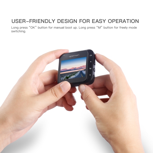 NEW 2026 Dash Cam Apeman dashcam 1080P Full HD Mini Car Driving Recorder 170° Wide Angle, Motion Detection, G-Sensor, Loop Recording, Night