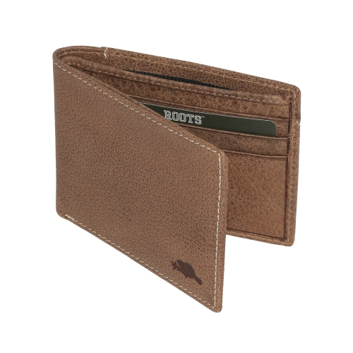 ROOTS Men's Leather Slim ID Wallet