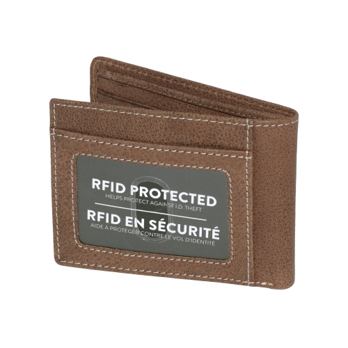 ROOTS Men's Leather Slim ID Wallet