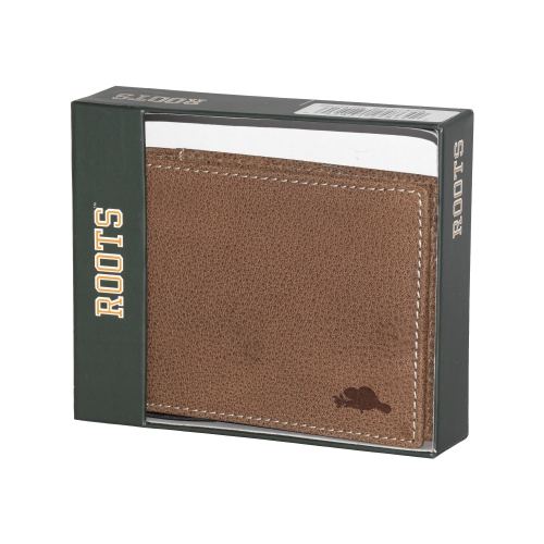 ROOTS Men's Leather Slim ID Wallet