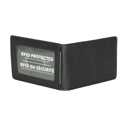 ROOTS LEATHER SLIMFOLD WALLET WITH REMOVABLE PASSCASE