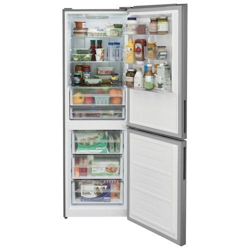 Frigidaire 24" 11.5 Cu Ft Bottom Freezer Refrigerator with LED Lighting -Stainless Steel
