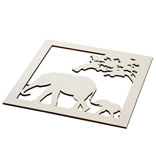 Wooden Cutouts for Crafts, Elephant Cutout