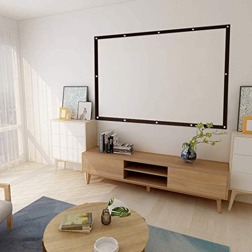 NIERBO Écran de projection double couche 100 pouces 16:9 Écran de projection portable 3D avec moins de transmission de la lumière pour le cinéma