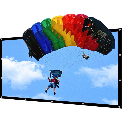 NIERBO  150Inch(337X194Cm) Portable Projector Screen Outdoor Movie Screen for Projection for Home Theater