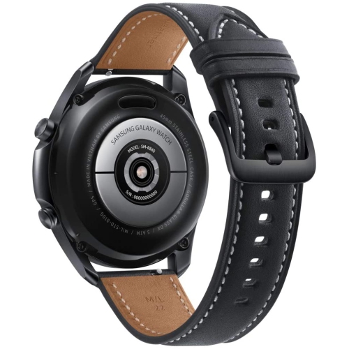 Samsung Galaxy Watch 3 Smartwatch with Advanced Health Monitoring - 8GB Internal Memory - Mystic Black + Black Leather Band (NEW)