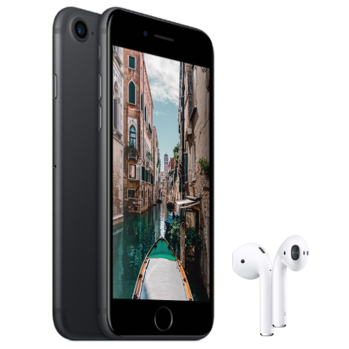 APPLE  Iphone 7 128GB Unlocked - + Airpods 2 In Black