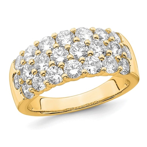 GEM AND HARMONY  2.50 Carat (Ctw Si1-Si2, G-H-I) Lab-Grown Diamond Ring In 14K Gold In Yellow