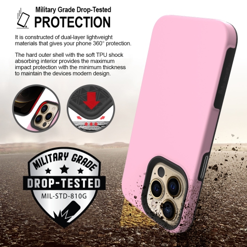 Étui rigide ajusté résistant aux chutes Guardian d’Uolo pour iPhone 13 Pro - Rose