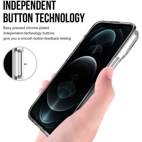 Uolo Soul+ [Hybrid TPU] Drop Tested Hardshell Protective Case Design for [iPhone 13 Pro]- Clear