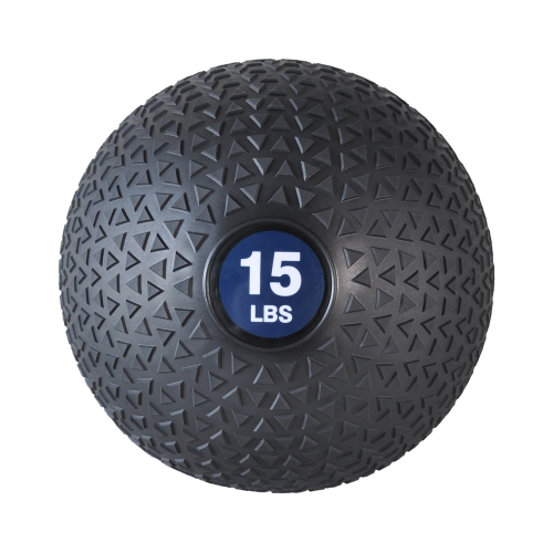 PRISP Ballon Medicine Slam Ball - Balle d'Exercice Fitness Lestée&nbsp;avec Surface Texturée, 15 lb