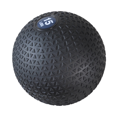 PRISP Weighted Medicine Slam Ball - Fitness Ball with Easy Grip Textured Surface, 15 lb