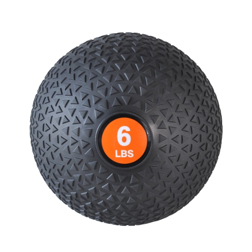 PRISP Weighted Medicine Slam Ball - Fitness Ball with Easy Grip Textured Surface, 6 lb