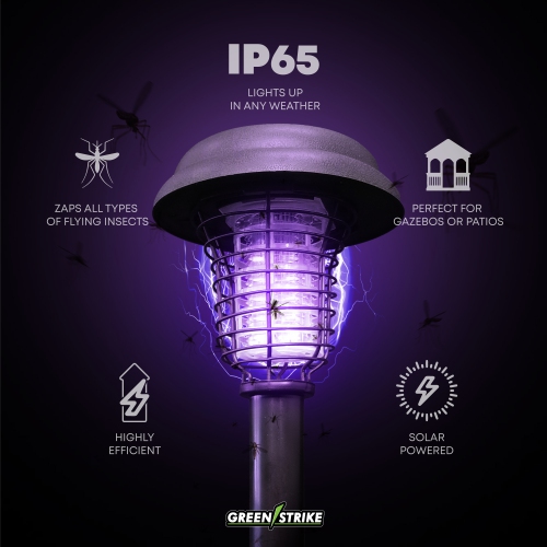 GREENSTRIKE 2 In 1 Solar Zapper & Stake Light - 964