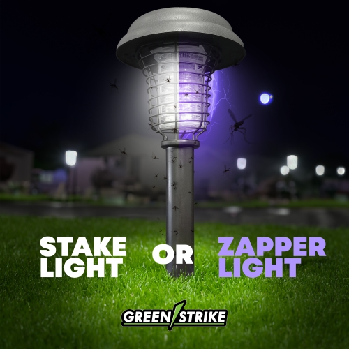 GREENSTRIKE 2 In 1 Solar Zapper & Stake Light - 964
