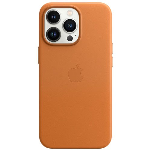 Étui souple ajusté en cuir avec MagSafe d'Apple pour iPhone 13 Pro - Cassonade