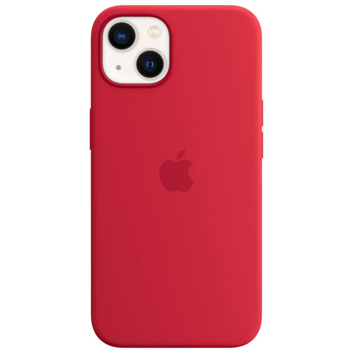 Étui souple ajusté en silicone avec MagSafe d'Apple pour iPhone 13 -RED