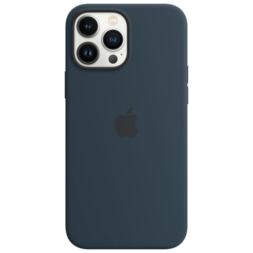 Étui souple ajusté en silicone avec MagSafe d'Apple pour iPhone 13 Pro - Bleu abysse