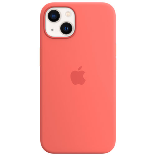 Étui souple ajusté en silicone avec MagSafe d'Apple pour iPhone 13 - Pomelo rose
