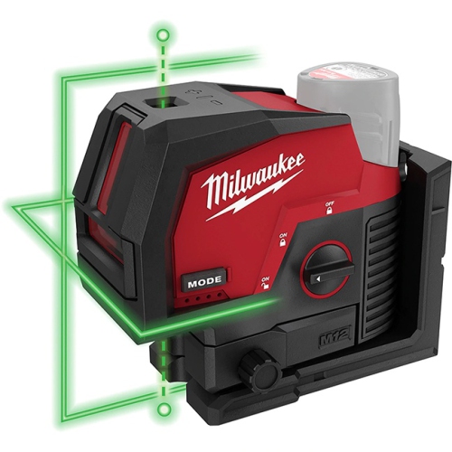 Milwaukee 3622-20 M12 Green Cross Line and Plumb Points Laser - Brand New