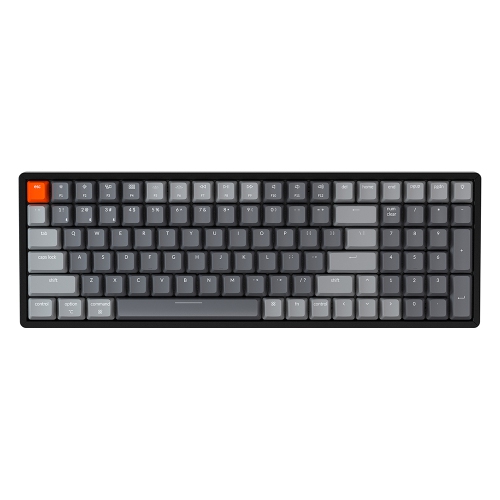 KEYCHRON  K4 V2 Wireless Mechanical Keyboard - Black - RGB - Aluminum Frame - Gateron Pro - 96% Layout - Windows Mac Os Linux Android (K4-C2) In Blue