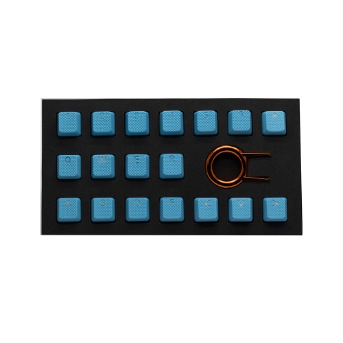 Rubber Keycap Set - Neon Blue